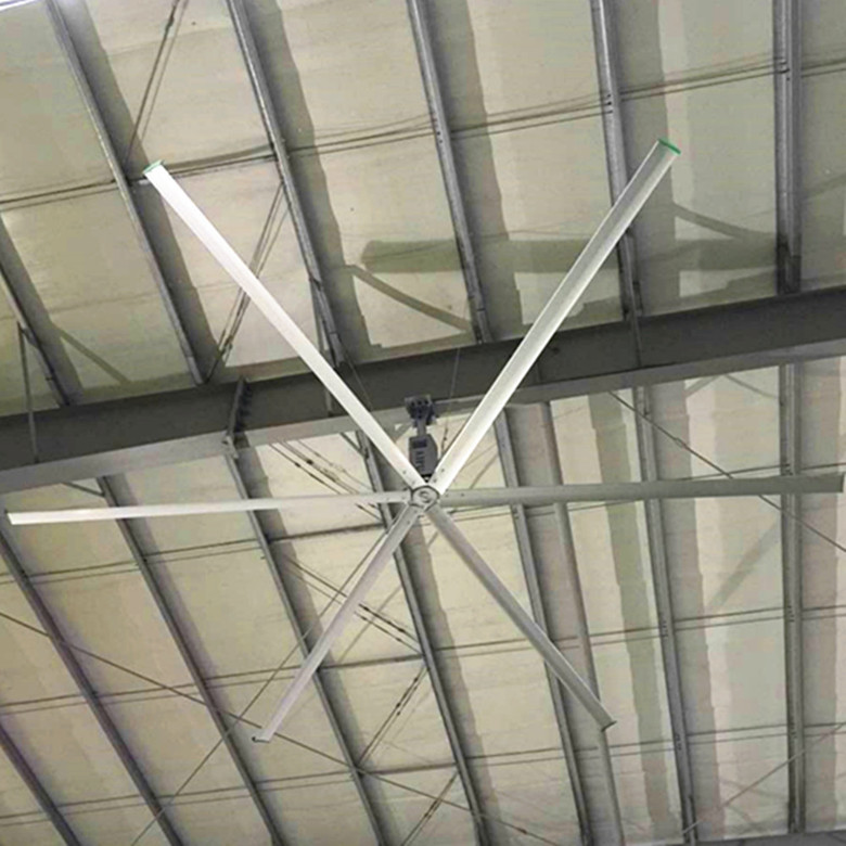 AC 모터 HVLS 천장 선풍기 0.75kw 큰 기능을 위한 10 발 천장 선풍기